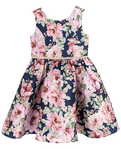 Rare Editions Toddler and Little Girls Mikado Printed Fit Flare Dress