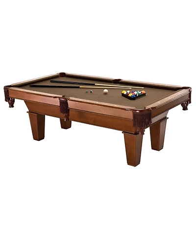 Slickblue Wool Cloth Pool Table with 2 Cues and Billiard Balls for Home or Game Room