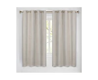 Superior Neal 100% Blackout Solid Machine Washable Curtains, Set of 2 Panels