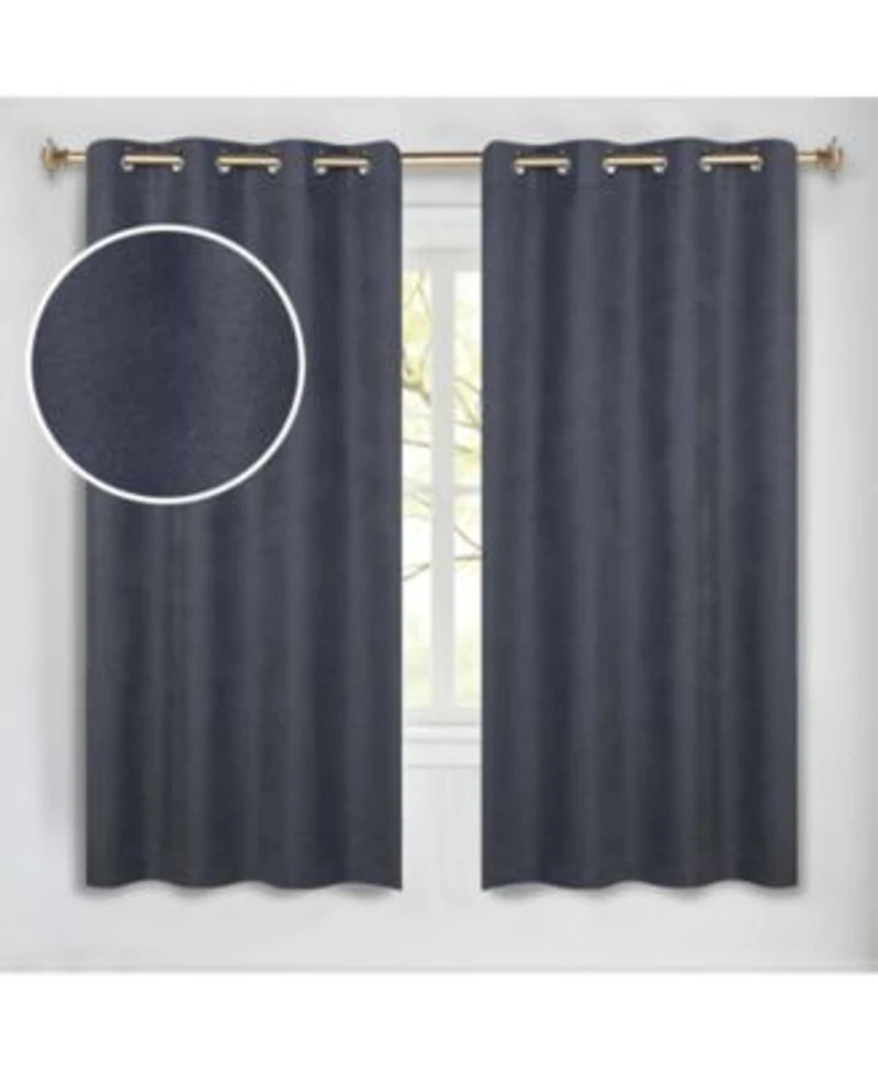 Superior Neal 100 Blackout Solid Machine Washable Curtains Set Of 2 Panels