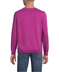 Lands' End Big & Tall Fine Gauge Cotton V Neck Sweater