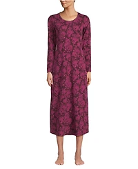 Lands' End Women's Cotton Long Sleeve Midcalf Nightgown