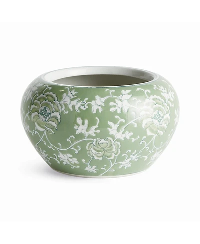 Napa Home & Garden Imperial Lotus Planter Small - Green & White Chinoiserie