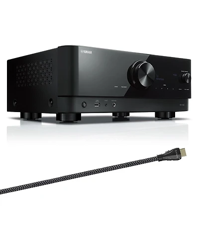 Yamaha Rx-V4 5.2 Channel Av Receiver with Sanus Ultra High Speed 8K 6.56 ft. Hdmi 2.1 Cable