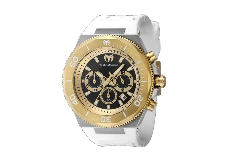 Technomarine Men's Tm-224019 Manta Quartz Chronograph Gold, Black Dial Watch