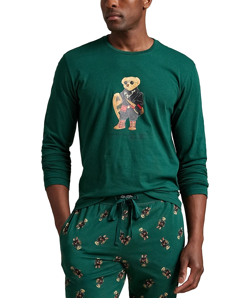 Polo Ralph Lauren Men's 2-Piece Long Sleeve T-Shirt and Joggers Pajama Set
