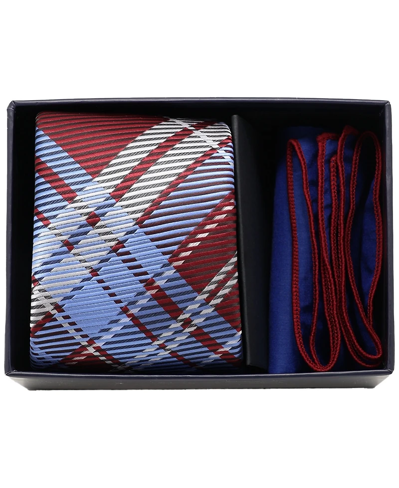 Ben Sherman Men's 2-Piece Tie and Pocket Square Half Box Set