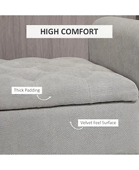 Homcom 50" Bed End Bench with Ottoman and Storage