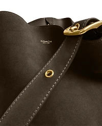 Coach Bleecker Medium Suede Bucket Bag