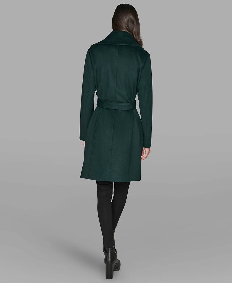 Karl Lagerfeld Paris Women's Asymmetrical Wrap Coat