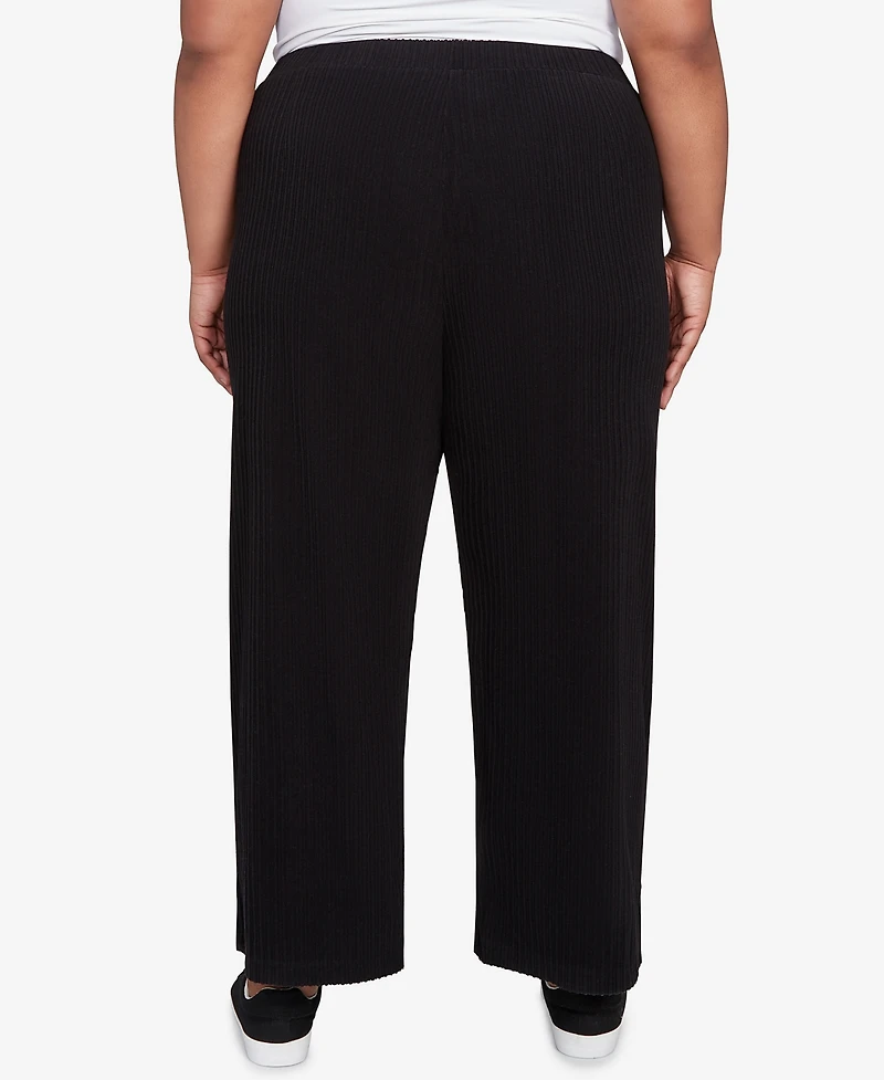 Alfred Dunner Plus Lake Champlain Ribbed Knit Ankle Pants