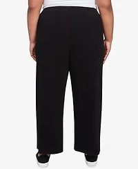 Alfred Dunner Plus Lake Champlain Ribbed Knit Ankle Pants