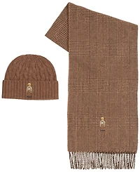 Polo Ralph Lauren Men's 2-Piece Charles Bear Hat & Scarf Gift Set