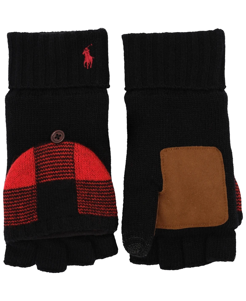 Polo Ralph Lauren Men's Tartan Mitt Convertible Gloves