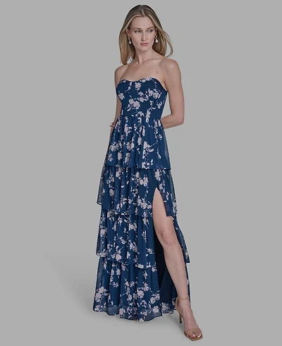 Bcbg Women's Sweetheart Neck Ruffled Gown