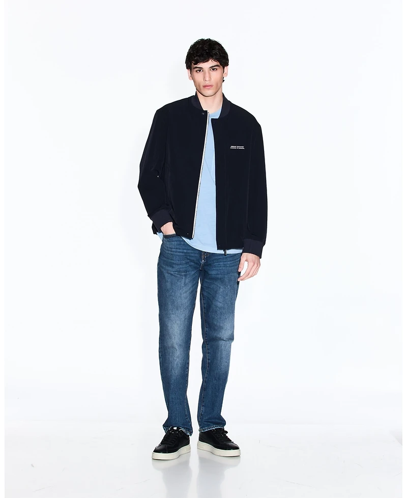 A|X Armani Exchange Men's Nylon Graphic Bomber Jacket