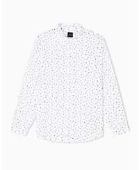 A|X Armani Exchange Men's Allover Letter Logo Satin Woven Shirt