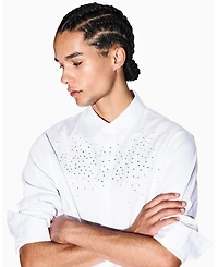 A|X Armani Exchange Men's Night Lab Embellished Woven Shirt