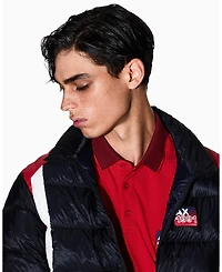 A|X Armani Exchange Men's Graphic Pique Collar Tipping Polo Shirt