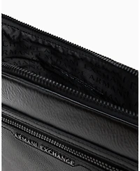 A|X Armani Exchange Men's Faux-Leather Flat Crossbody Bag