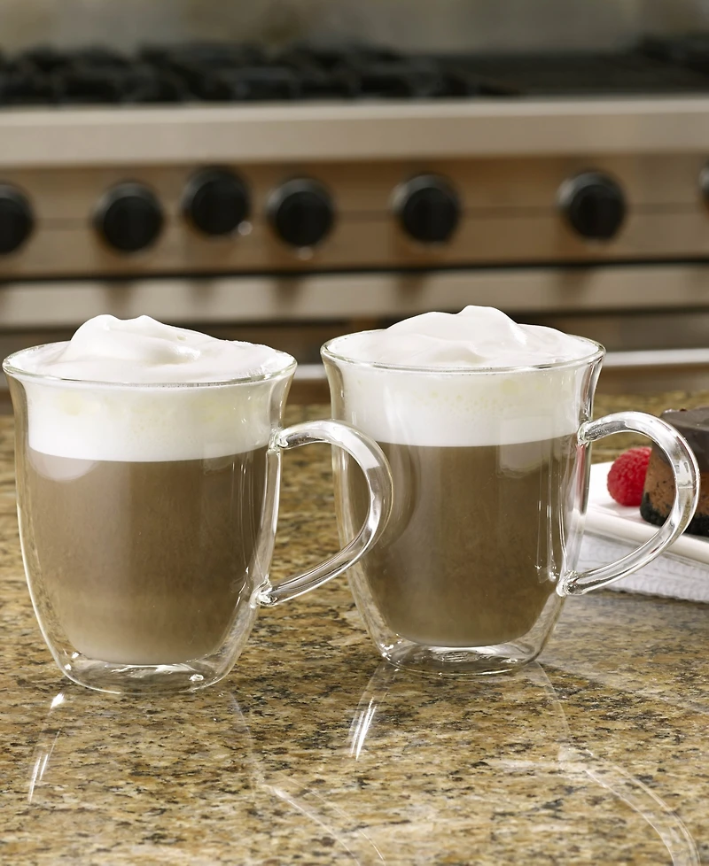 BonJour 2-Pc. Glass Latte Cup Set
