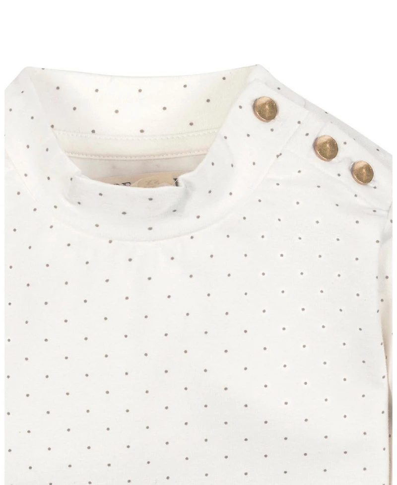 Hope & Henry Girls Organic Long Sleeve Mock Neck Knit Top