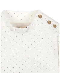 Hope & Henry Girls Organic Long Sleeve Mock Neck Knit Top