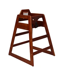 Jujabu Walnut Solid Wood Double Feeding Eat and Grow Portable High Easy to Clean Baby Booster Chair