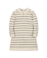 Hope & Henry Toddler Girls Organic Long Sleeve Peter Pan Collar Sweater Dress
