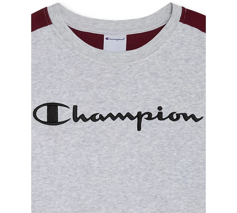Champion Big Boys Colorblocked Crewneck Sweatshirt