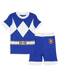 Power Rangers Boys' Character 2 Piece Tight Fit Kids Pajama Short Lounge Set