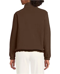 Lands' End Women's Anyweather RainDefense Fleece Quarter Zip Pullover