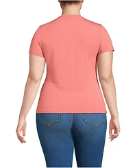 Lands' End Plus Short Sleeve Cooling Crew Neck T-Shirt