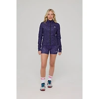 Oosc Women's Infinite Cropped Zipped Jacket - Purple Leopard