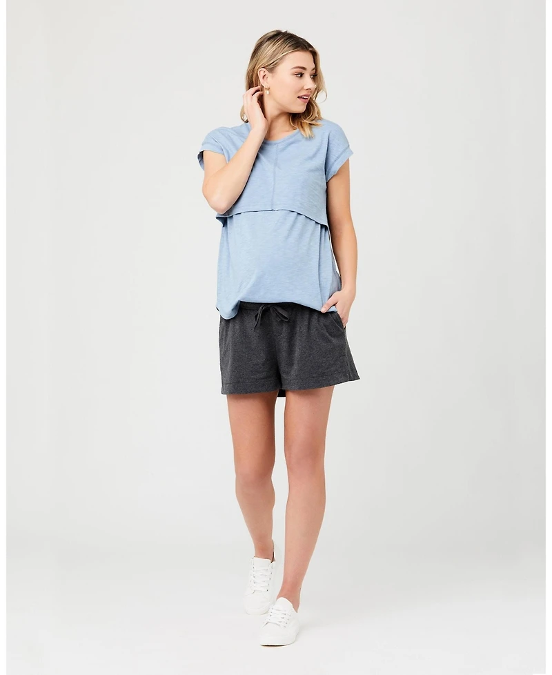 Ripe Maternity Richie Nursing Tee Light Petrol