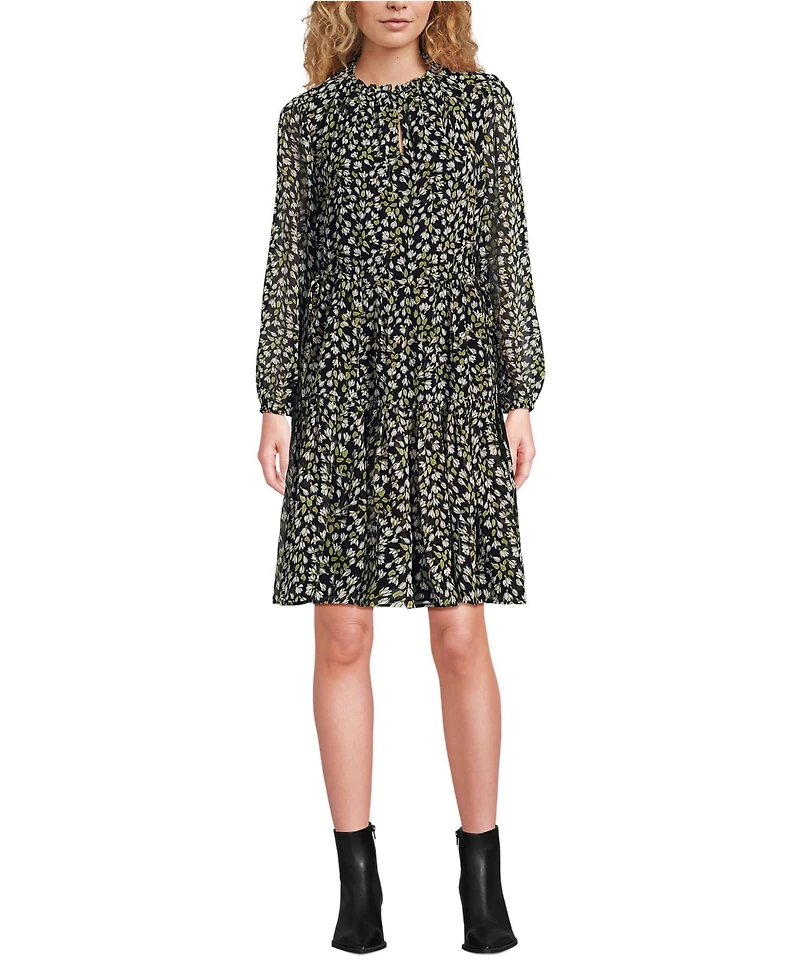 Lands' End Women's Chiffon Above the Knee Adjustable Dress