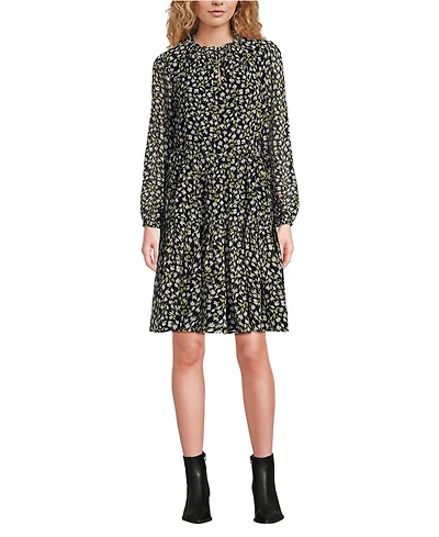 Lands' End Women's Chiffon Above the Knee Adjustable Dress
