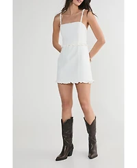 Nasty Gal Women's Ruched Strap Ruffle Tailored Mini Dress