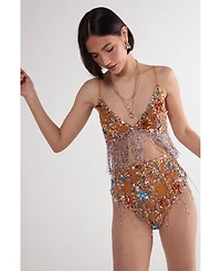 Nasty Gal Women's Star Embellished Tassel Booty Shorts