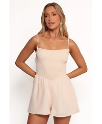 Petal and Pup Women's Alaric Shirred Romper - Cream