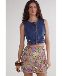 Nasty Gal Women's Hand Embellished Sequin Mini Skirt