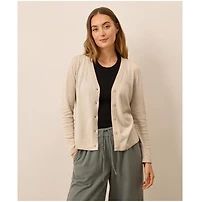 Pact Women's Organic Cotton Classic Fine Knit V-Neck Cardigan