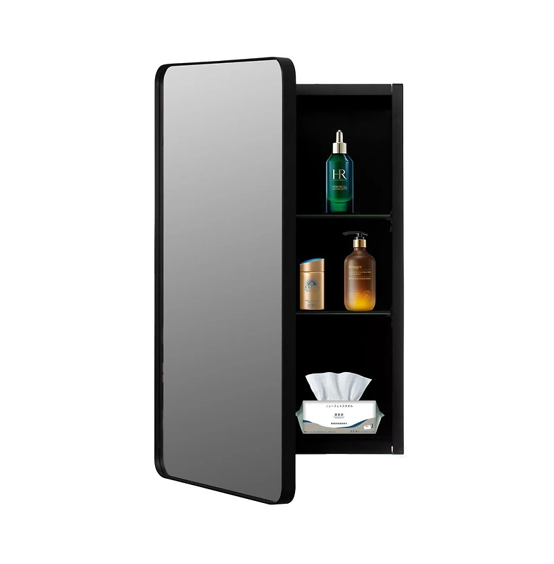 Basicwise Multi-Purpose Aluminum Bathroom Storage Medicine Cabinet