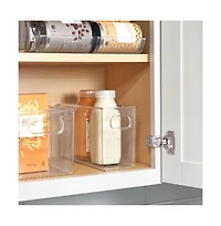 iDesign Set of 4 Pantry Storage Bins with Handles - Clear