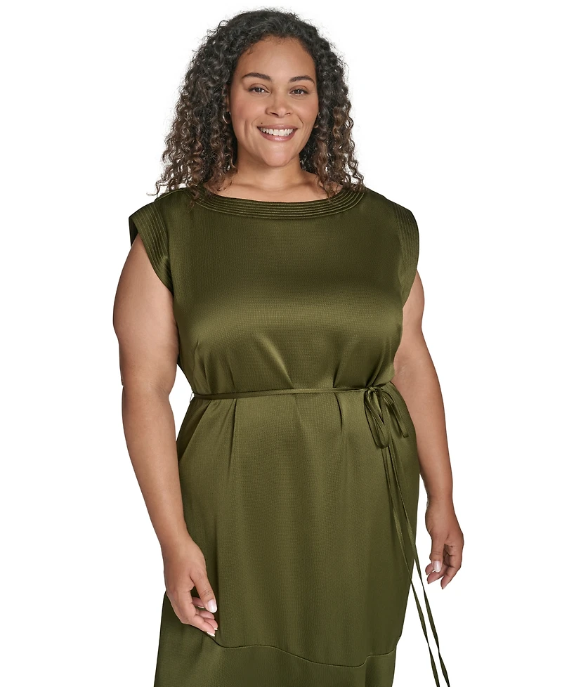 Vince Camuto Plus Cap Sleeve Midi Dress