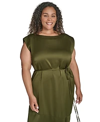 Vince Camuto Plus Cap Sleeve Midi Dress