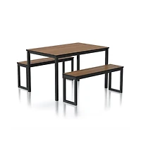 Enitial Star Caritina Wood 3-Piece Counter Height Dining Set