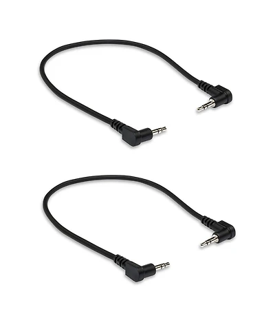 Hosa Technology 2x 8" Stereo Mini Angled Male to Stereo Mini Angled Male 3.5mm Trs Ra Cable