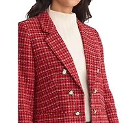 Jones New York Women's Plaid Double Breasted Jacket
