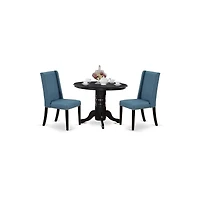 East West Furniture Dining Room Set Black